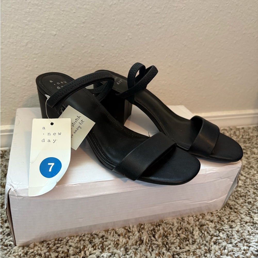 A New Day Women's Classic Black Block Heels